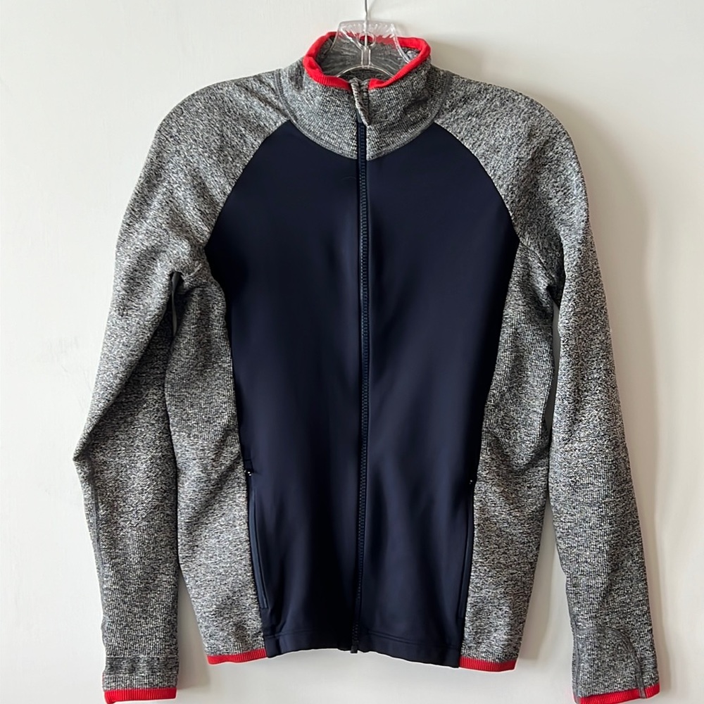 Beautiful Athleta women’s, medium spandex, polyester, full zip jacket